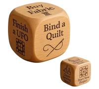 clhjinruoliu Dados de Acolchado, Dados de Madera Hechos a Mano para Decisiones de Acolchado con 6 Divertidos Regalos para acolchadores, Herramienta Creativa para proyectos de Acolchado,1 PCS