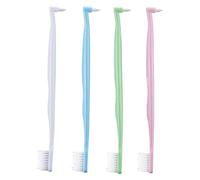 Clicitina Cepillo de dientes de ortodoncia suave Small End 4 Head Trim Toothbrush Tuft Wisdom Pieces Productos de baño Mwr132 (verde, blanco, rosa, azul, talla única)