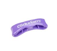 Click & Carry Bolsa de comestibles, 1 Paquete, Color Morado, como se ve en Shark Tank, Agarre Acolchado Suave, Soporte para Bolsas de comestibles Manos Libres, Soporte para Bolsas de plástico, Equipo