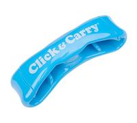 Click & Carry Bolsa transportadora para comestibles, 1 Paquete, Azul, como se ve en Shark Tank, Agarre Acolchado Suave, Soporte para Bolsas de comestibles Manos Libres, Soporte para Bolsas de