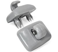 Click&Fit 2 Clips para Visera Solar compatibles con Audi A1 A3 A4 A5 Q3 Q5 TT - Soporte de Protector Solar Gris con Gancho replase 8U0857562A, 8E0857562