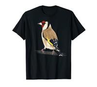 click here for better Bird Watching tees Camiseta Unisex Adultos Black Small Classic Jilguero Pájaro para amantes de aves observando aves Camiseta