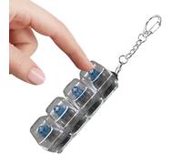 Clicker de Teclado - 7.5x2x2.7cm ABS Fidget Juguete, Juguete sensorial, Llavero inquietos | 4 Llaves iluminadas, diseño portátil para Escritorio, estimulación sensorial, del Boredom, decoración
