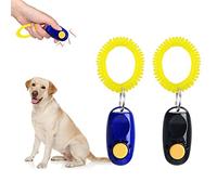 Clicker para Adiestramiento Perro,Silbato y Clicker de Perros,Clicker para Adiestramiento Perro,Adiestramiento de Perros con Clicker,Training Clicker con Correa para la Muñeca para Perros Gato,2PCS