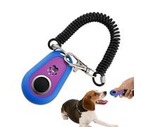 Clickers para Perros - Entrenador Clicker para Cachorros y Mascotas de Dos Colores,Soporte De Modificación Conductual Con Correa Para Muñeca Y Diseño Ovalado Portátil Para Animales Pequeños, Medianos