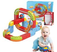 Clickrail Electric Train,DIY Cube Track,Tren Magnetico Juguete,Juegos Magneticos para NiñOs,Tren MáGico De Cubos (magnética,38pcs)