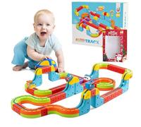 Clickrail Electric Train,DIY Cube Track,Tren Magnetico Juguete,Juegos Magneticos para NiñOs,Tren MáGico De Cubos (magnética,68pcs)