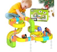 Clickrail Electric Train Set Flexible Race Track, 62/105/167pcs Clickrail Train Rail Cube, Bloques magnéticos y Tren Motorizado, Juego de Tren Eléctrico para Niños (167 piezas)