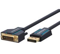 Clicktronic Cable Certificado Adaptador Displayport a DVI / 60Hz 144Hz / Alta Velocidad 7,92 Gbps/Compatible con FreeSync y G-Sync, Gaming, UHD TV, Pantalla, Monitor / 1M