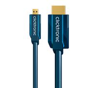 Clicktronic cable certificado hdmi a hdmi micro ultra alta velocidad/e
