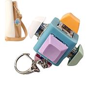 Clicky Keyboard Fidget, Light Up Finger Toy, 2.1x2.1x2.1 Inches Portable Clicker with Sturdy Buttons, Sensory Fun Gadget, Key Clicker with Playful Design, Focus Toy for Work and School