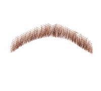 CliCling Un par de barba falsa de cabello humano con encaje atado a mano, para maquillaje, fiesta de cosplay (marrón)