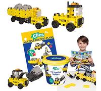 Clics Builders Edition- Juguetes de construcción para niños a Partir de 3 años Juguetes educativos creativos Juego de 123 Piezas Bloques de construcción para niñas Niños Montessori Stem