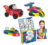 Clics Juguetes de construcción para niños a Partir de 3 años, Juguetes educativos creativos en un Set de 69 Piezas, Bloques de construcción para niñas y niños, Juguetes Montessori Stem,