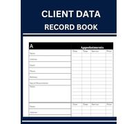 Client Data Record Book: Alphabetized Client Records & Service Tracker