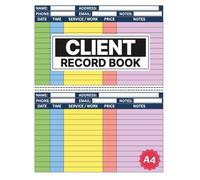 Client Record Book: Colorful Customer Appointment Organizer for Small and Large Business | 8.5" x 11", 80 Pages
