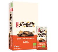CLIF Bar Nut Butter Bar Chocolate & Peanut Butter Barrita, 12 x 50 g
