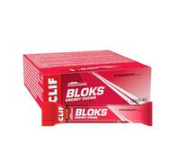 CLIF BLOKS | Gominolas energéticas | Strawberry | Origen vegetal | Carbohidratos de rápida absorción | Ciclismo/Corriendo | Refrigerios para entrenar | 18 x 60 g