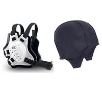 Cliff Keen Tornado - Paquete de accesorios para la cabeza de lucha libre con cubierta de pelo (translúcido/negro/negro)