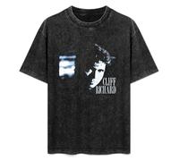 Cliff Richard 30Th Anniversary World Tour Men's T-Shirt Unisex Black Cotton Hip Hop Print tee Shirts M