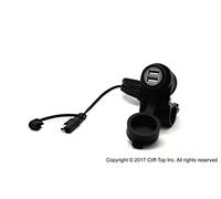 Cliff-Top 3.3 Amp manillar de la motocicleta SAE USB Power Charger