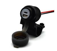 Cliff Top 36W PD USB-C & QC 3.0 Cargador USB para Manillar de Motocicleta con Interruptor de alimentación magnético para manillares de 7/8" y 1"