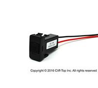 Cliff-Top® 4.2Amp Toyota cargador USB para la planta del interruptor de Toyota (para Toyota-Vigo) - con el fusible incorporado Cableado de los 26cm 5V 4.2Amp Socket de energía dual del USB