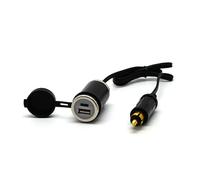 Cliff Top Cargador USB DIN 36W PD USB-C y QC 3.0 Adaptador de enchufe USB para enchufe DIN, compatible con motocicletas BMW Ducati Triumph (extensión de cable)