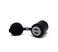 Cliff Top Cargador USB DIN de 28 W PD USB-C y QC 3.0 adaptador de enchufe USB para enchufe DIN, compatible con motocicletas BMW Ducati Triumph