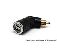 Cliff Top Cargador USB DIN (Hella) de 4,6 amp. De Motocicleta (en ángulo), Compatible con Motocicletas BMW