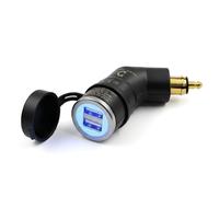 Cliff-Top - Cargador USB DIN (Hella) para Moto de 4,6 A (acodado), Compatible con Motocicletas BMW