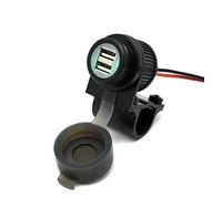 Cliff Top Interruptor magnético USB de 5 V y 4 amperios para motocicleta resistente al agua puerto de carga USB dual para manillar de 7/8-1" ATV UTV teléfono inteligente evita el drenaje de la batería