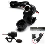 Cliff Top - Toma de Corriente para Cigarrillos de Moto + Cargador Doble USB 3,3 A