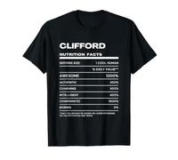 Clifford Datos de Nutrición Nombre Gracioso Camiseta gráfica económica