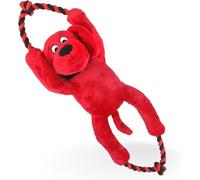Clifford - Juguetes para perros - Juguete de cuerda de tira y afloja para perros, hueso de felpa, juguete masticable de goma duradero para entrenar, buscar, tirar y jugar para perros grandes y