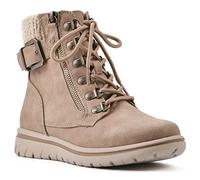 CLIFFS BY WHITE MOUNTAIN Botines de senderismo con cordones acolchados para mujer, Natural/tela/suéter, 42 EU