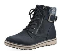 CLIFFS BY WHITE MOUNTAIN Shoes Kelsie Botines estilo senderismo con cordones para mujer, Marino/Tela, 38 EU