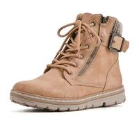 CLIFFS BY WHITE MOUNTAIN Shoes Kelsie - Botines estilo senderismo con cordones para mujer, trigo/tela, 41 EU