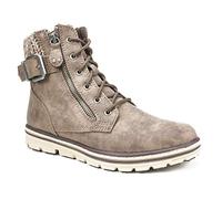 CLIFFS BY WHITE MOUNTAIN Shoes Kelsie Women's Lace-up Hiker Style Bootie, Stone/Fabric, 9.5 M