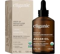 Cliganic Aceite de argán Orgánico, 100% puro 120ml | Aceite de argán marroquí para el cabello, la cara y la piel