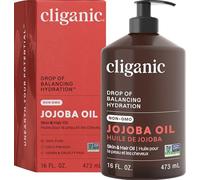 Cliganic Aceite de Jojoba, 100% Puro (500 ml) prensado en frio, natural vegano, sin hexano | para cabello, cara, cuticulas, pelo, masajes