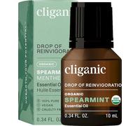 Cliganic Aceite de menta verde orgánico 100% puro, 10 ml