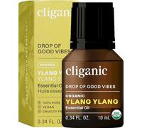 Cliganic, Aceite esencial 100% puro, ylang ylang, 0.32 onzas líquidas (10 ml)