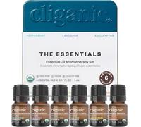Cliganic USDA - Juego de aceites esenciales de aromaterapia orgánicos (Top 6), 100% puro y natural: menta, lavanda, eucalipto, árbol de té, citronela y naranja
