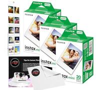 Clikoze Paquete de película instantánea para cámara con mini película Fujifilm, 60 disparos, álbum para colgar en la pared, paño para lente Clikoze y tarjeta de consejos de fotografía instantánea