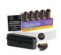 Clikoze Paquete de película negativa de color Kodak Portra 400 de 35 mm, 36 exposiciones, estuche negro Kodak, 5 rollos y puntas de fotografía
