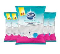 Clim Antibacterial 12 Estropajos Limpieza sin Rayar Baños, Lavabos, Azulejos y Superficies Delicadas | Con Tratamiento Anti Bacterias | Caja 12 Estropajos en Paquetes de 2 uds