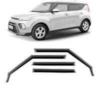 CLIM ART en Canal Deflectores de Aire para/compatible con Kia Soul/e-Soul 2019-2026 III- Deflectors Ventanilla -Accesorios Coche -Derivabrisas -Deflectores de Viento- Cortavientos Ventana Coche -4ud N