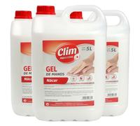 Clim Profesional - 3 Jabón de Manos Dermo con Aroma Neutro y Aspecto Blanco Nácar, Gel para Uso Profesional - Caja de 3 Garrafas de 5 Litros
