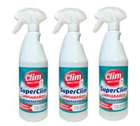 Clim Profesional 3 uds Limpiador de Baño Desincrustante SuperClim 750ml | Con Bioalcohol Limpia y Desinfecta Baño, Grifería, Cromados, Mamparas, Espejos | Uso Diario y Profesional